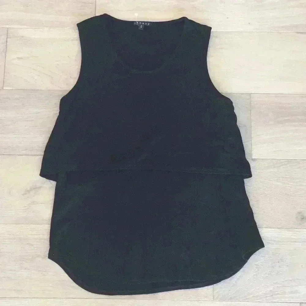 Theory Lunpkin tank top small black